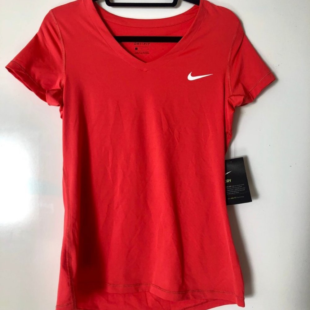 NEW! Nike DRI-FIT Workout Top - size L, pink/coral